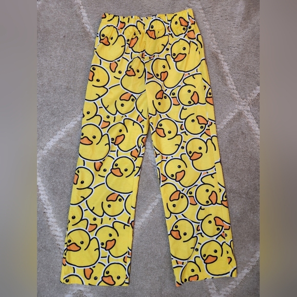 Rubber Ducky Pajama Pants Size 8 Lightweight Polyester Blend - Picture 2 of 5